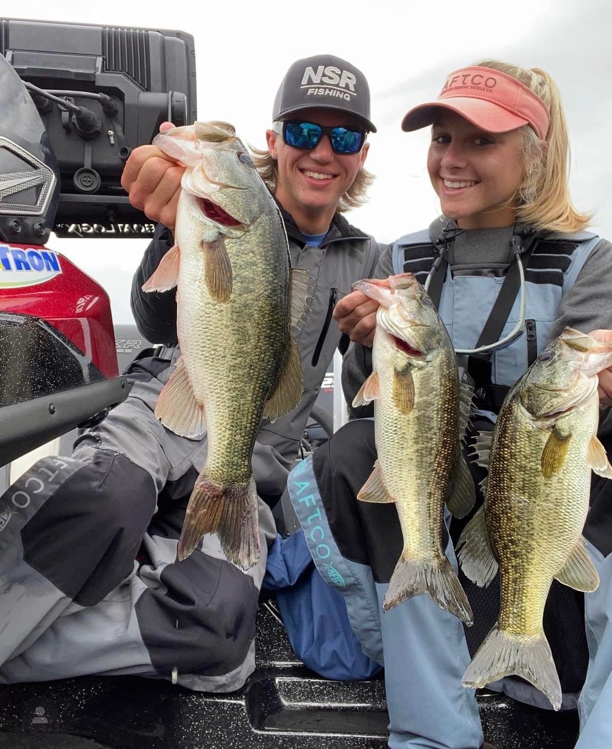 High school anglers Rafe Sexton and Hillary
Marti